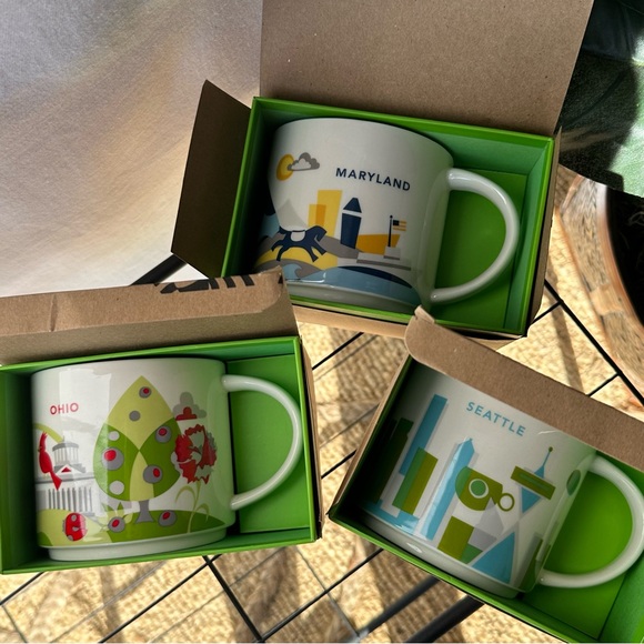 Starbucks “You Are Here” Collection Coffee Mugs - Maryland, Seattle, Ohio - Picture 1 of 16